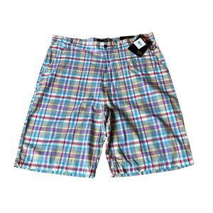 Phat Classics Phat Farm Plaid Shorts Pastel Colors Men’s Size 40 New With Tags